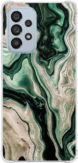 Casimoda Samsung Galaxy A53 shockproof hoesje - Green waves Groen