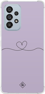 Casimoda Samsung Galaxy A53 shockproof hoesje - Hart lila Paars