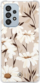 Casimoda Samsung Galaxy A53 shockproof hoesje - In bloom Bruin/beige