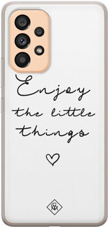 Casimoda Samsung Galaxy A53 siliconen hoesje - Enjoy life Wit