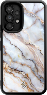 Casimoda Samsung Galaxy A53 zwarte case - Marble dream Grijs/zilverkleurig