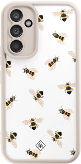 Casimoda Samsung Galaxy A54 beige case - Bee happy Wit
