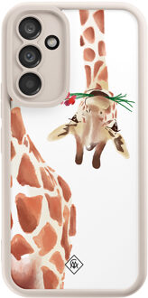 Casimoda Samsung Galaxy A54 beige case - Giraffe Bruin/beige