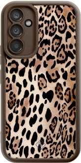 Casimoda Samsung Galaxy A54 bruine case - Golden wildcat Bruin/beige