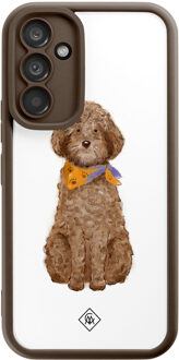 Casimoda Samsung Galaxy A54 bruine case - Labradoodle Bruin/beige