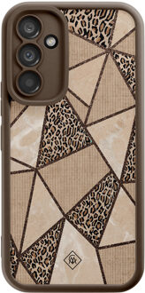 Casimoda Samsung Galaxy A54 bruine case - Leopard abstract Bruin/beige