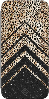 Casimoda Samsung Galaxy A54 flipcase - Luipaard chevron Bruin/beige