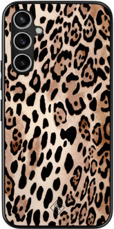 Casimoda Samsung Galaxy A54 hoesje - Golden wildcat Zwart