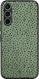 Casimoda Samsung Galaxy A54 hoesje - Green confetti Groen