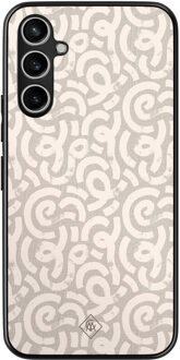 Casimoda Samsung Galaxy A54 hoesje - Ivory abstraction Bruin/beige