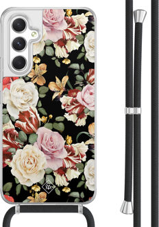 Casimoda Samsung Galaxy A54 hoesje met koord - Flowerpower