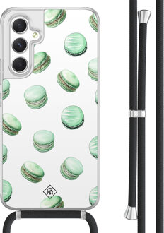Casimoda Samsung Galaxy A54 hoesje met koord - Macarons Mint