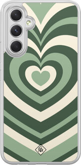Casimoda Samsung Galaxy A54 hybride hoesje - Groen hart swirl