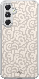 Casimoda Samsung Galaxy A54 hybride hoesje - Ivory abstraction Bruin/beige