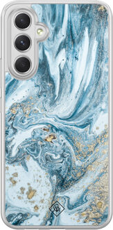 Casimoda Samsung Galaxy A54 hybride hoesje - Marble sea Blauw