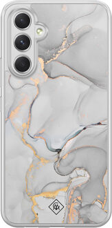 Casimoda Samsung Galaxy A54 hybride hoesje - Marmer grijs Grijs/zilverkleurig