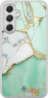Casimoda Samsung Galaxy A54 hybride hoesje - Marmer mintgroen