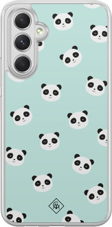 Casimoda Samsung Galaxy A54 hybride hoesje - Panda print Mint