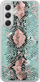 Casimoda Samsung Galaxy A54 hybride hoesje - Snake pastel Mint