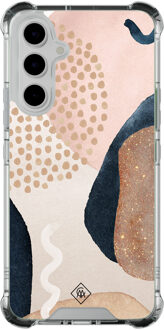 Casimoda Samsung Galaxy A54 shockproof hoesje - Abstract dots Bruin/beige
