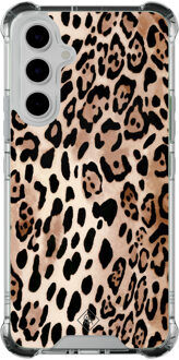 Casimoda Samsung Galaxy A54 shockproof hoesje - Golden wildcat Bruin/beige