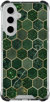Casimoda Samsung Galaxy A54 shockproof hoesje - Kubus groen