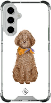 Casimoda Samsung Galaxy A54 shockproof hoesje - Labradoodle Bruin/beige