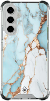 Casimoda Samsung Galaxy A54 shockproof hoesje - Marmer lichtblauw