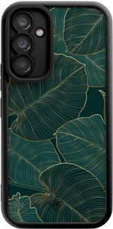 Casimoda Samsung Galaxy A54 zwarte case - Monstera leaves Groen