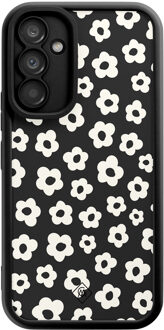 Casimoda Samsung Galaxy A54 zwarte case - Retro bloempjes