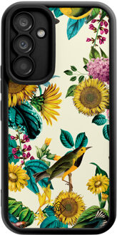 Casimoda Samsung Galaxy A54 zwarte case - Sunflowers Groen