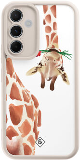 Casimoda Samsung Galaxy A55 beige case - Giraffe Bruin/beige