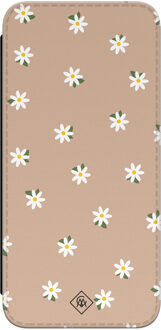 Casimoda Samsung Galaxy A55 flipcase - Sweet daisies Bruin/beige