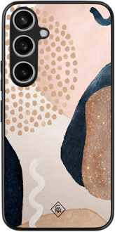 Casimoda Samsung Galaxy A55 hoesje - Abstract dots Bruin/beige