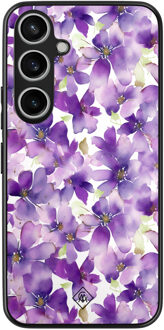 Casimoda Samsung Galaxy A55 hoesje - Floral violet Paars