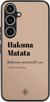 Casimoda Samsung Galaxy A55 hoesje - Hakuna matata Bruin/beige
