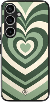 Casimoda Samsung Galaxy A55 hoesje - Hart swirl groen