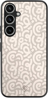 Casimoda Samsung Galaxy A55 hoesje - Ivory abstraction Bruin/beige