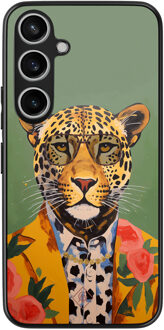 Casimoda Samsung Galaxy A55 hoesje - Luipaard hipster Groen
