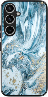 Casimoda Samsung Galaxy A55 hoesje - Marble sea Blauw