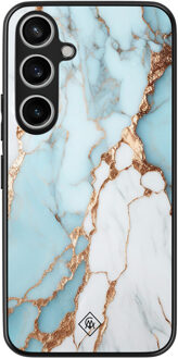 Casimoda Samsung Galaxy A55 hoesje - Marmer lichtblauw