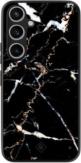 Casimoda Samsung Galaxy A55 hoesje - Marmer zwart Zwart, Goudkleurig