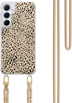 Casimoda Samsung Galaxy A55 hoesje met beige koord - Spot on Bruin/beige