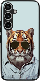 Casimoda Samsung Galaxy A55 hoesje - Tijger wild Blauw