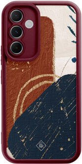 Casimoda Samsung Galaxy A55 rode case - Abstract terracotta Rood