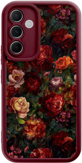 Casimoda Samsung Galaxy A55 rode case - Floral garden Rood