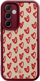 Casimoda Samsung Galaxy A55 rode case - Sweet hearts Rood