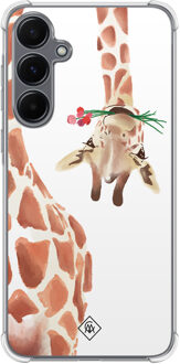 Casimoda Samsung Galaxy A55 shockproof hoesje - Giraffe Bruin/beige