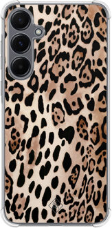Casimoda Samsung Galaxy A55 shockproof hoesje - Golden wildcat Bruin/beige