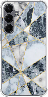 Casimoda Samsung Galaxy A55 shockproof hoesje - Marmer blauw